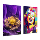Starlette Glamour tableau en verre 2 pièces - 72x46 cm * 2 Pieces
