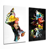 Feel the Music 2 Pieces Combine Glass Wall Art