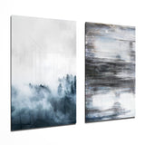 Blue Touches 2 Pieces Combine Glass Wall Art - 72x46 cm * 2 Pieces