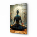 Arte de pared de vidrio de Meditación