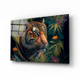 Trap Behind Flowers Glass Wall Art || Designer's Collection