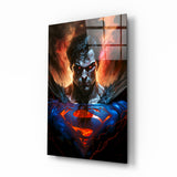 Bloody Superman Glass Wall Art || Designer's Collection