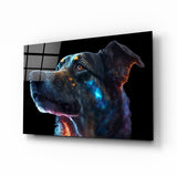 Arte de pared de vidrio de Perro espacial