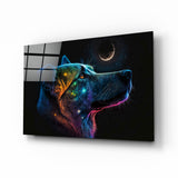 Arte de pared de vidrio de Perro espacial