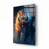 Flaming Nobility Glass Wall Art || Designer's Collection