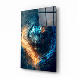 Flaming Anger Glass Wall Art || Designer's Collection
