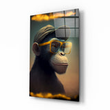 Arte della parete di vetro Sagge scimmia