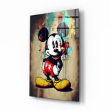 Arte de pared de vidrio de Mickey el gigante