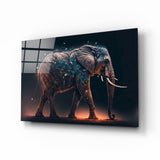 Glory of an Elephant Glass Wall Art || Designer's Collection