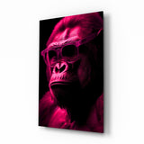 Arte della parete di vetro Ape the Thinker || Collezione di designer