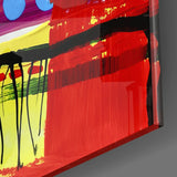 Arte della parete di vetro Danza delle linee astratte || Collezione di design
