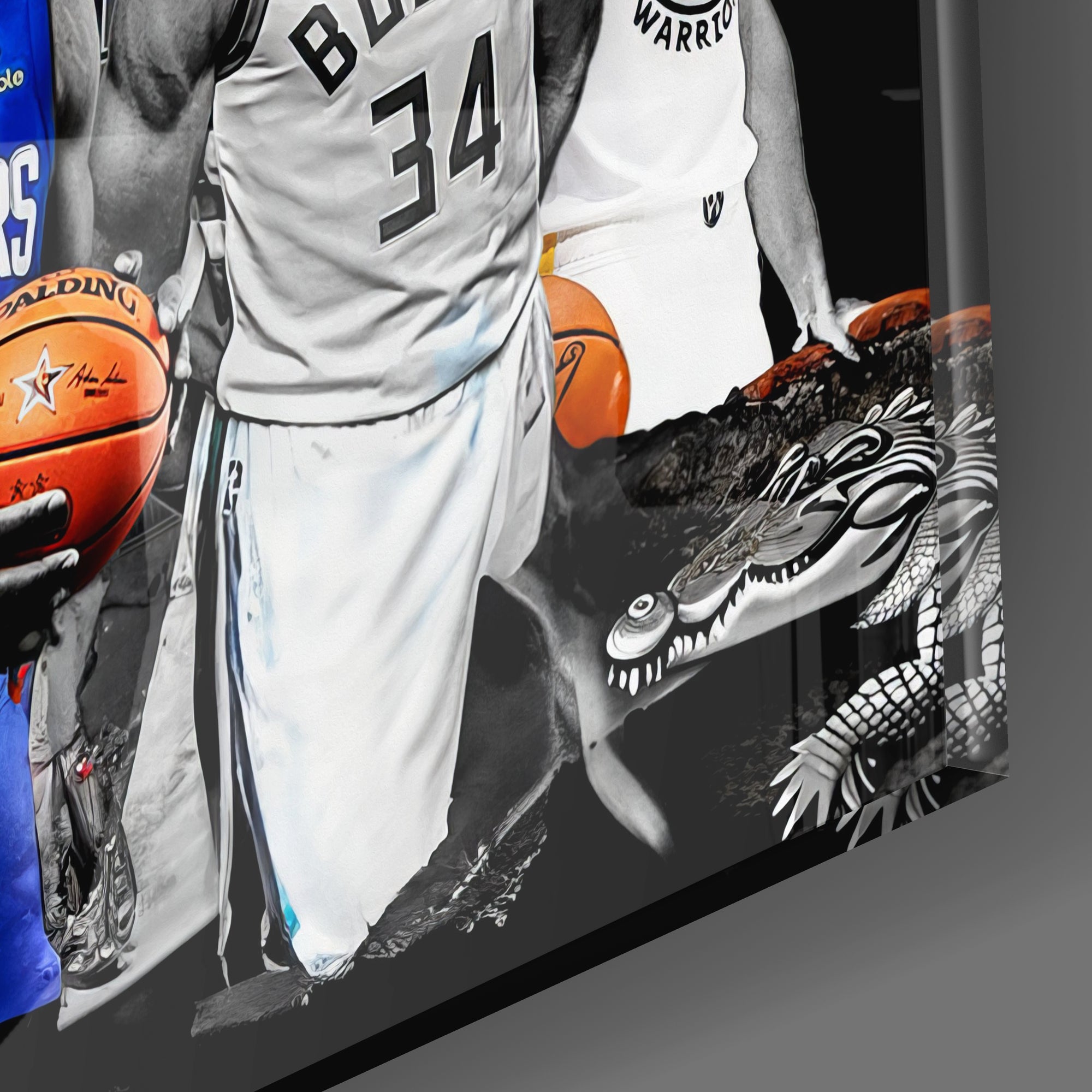 NBA All Star Glass Wall Art || Designer Collection