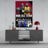 Arte della parete di vetro NBA All Star || Collezione di design