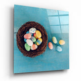 Easter Eggs Glass Wall Art
