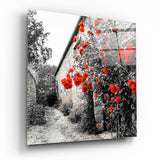 Red Roses Glass Wall Art