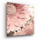 Pinke Blume Glasbild