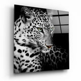 Arte de pared de vidrio de Leopardo