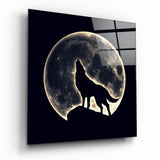 Arte de pared de vidrio de Luna llena
