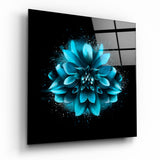 Arte della parete di vetro Fiore blu