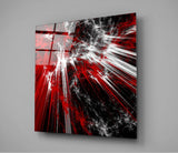 Arte de pared de vidrio de Explosión roja