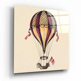 Balloon Journey Towards Freedom Glass Wall Art