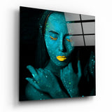 Arte della parete di vetro Donna smeraldo