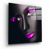 Pink Lashes Glass Wall Art