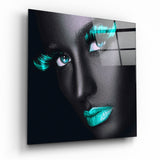 Blue Lashes Glass Wall Art