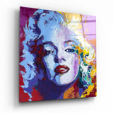 Arte de pared de vidrio de Marilyn Monroe