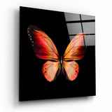 Arte de pared de vidrio de La elegancia de la mariposa