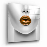 Lips Glass Wall Art