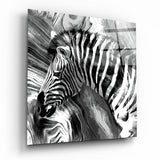 Arte della parete di vetro Zebra