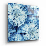 Arte de pared de vidrio de Patrón azul