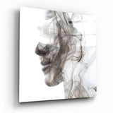 Smoke Face Glass Wall Art