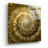 Yellow Spiral Glass Wall Art