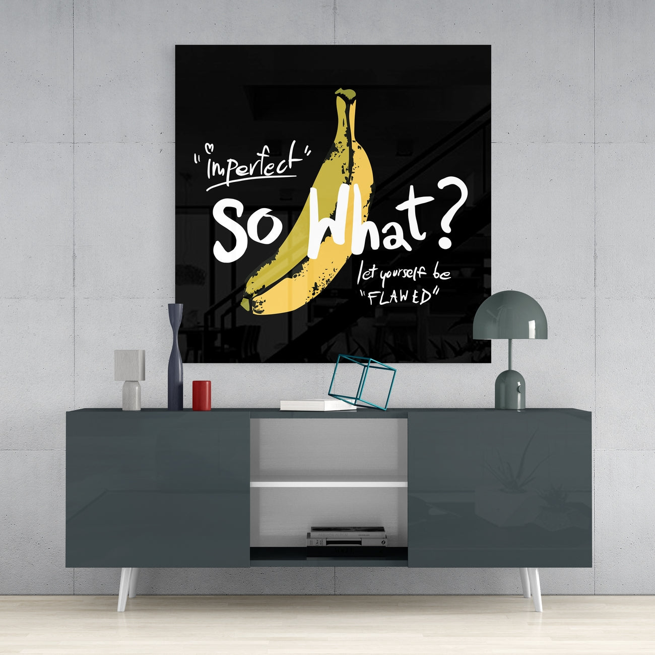 So What? Glass Wall Art