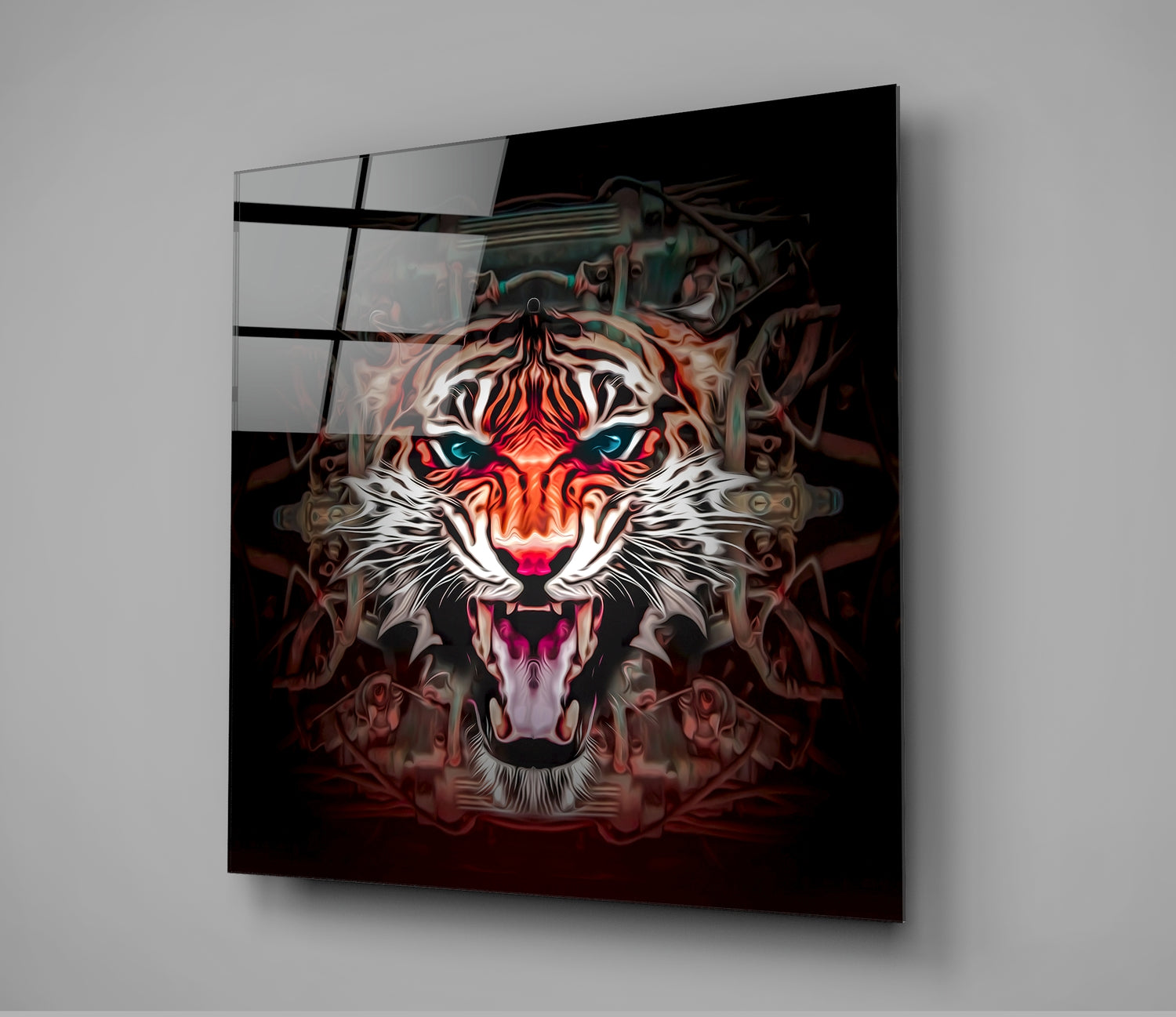 The Punishment Of The Lion Glass Wall Art
