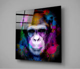 Intellectual Monkey Glass Wall Art