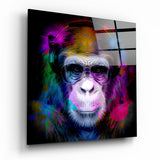Arte della parete di vetro Monkey intellettuale