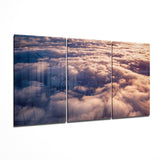 Mega Glass Wall Art Above The Clouds - 140x72 cm