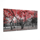 Arbres de printemps Mega tableau en verre - 140x72 cm