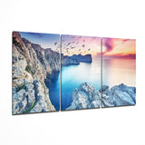 Littoral Mega tableau en verre - 140x72 cm