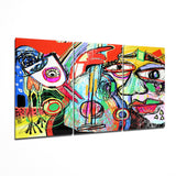 Abstract Cello Mega Glass Wall Art - 140x72 cm