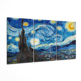 Van Gogh: La noche estrellada Mega cuadro de cristal - 140x72 cm