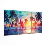 Palma quadro in vetro - 140x72 cm