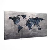 World Map Mega Glass Wall Art