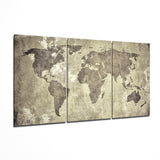 Mappa del mondo antica Mega quadro in vetro - 140x72 cm