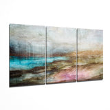 Lac abstrait Mega tableau en verre - 140x72 cm