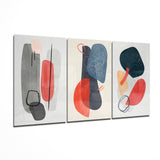 Abstract Shapes 3 Glass Wall Arts - 140x72 cm