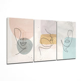 Cuadros de cristal Formas abstractas (7 piezas) - 140x72 cm